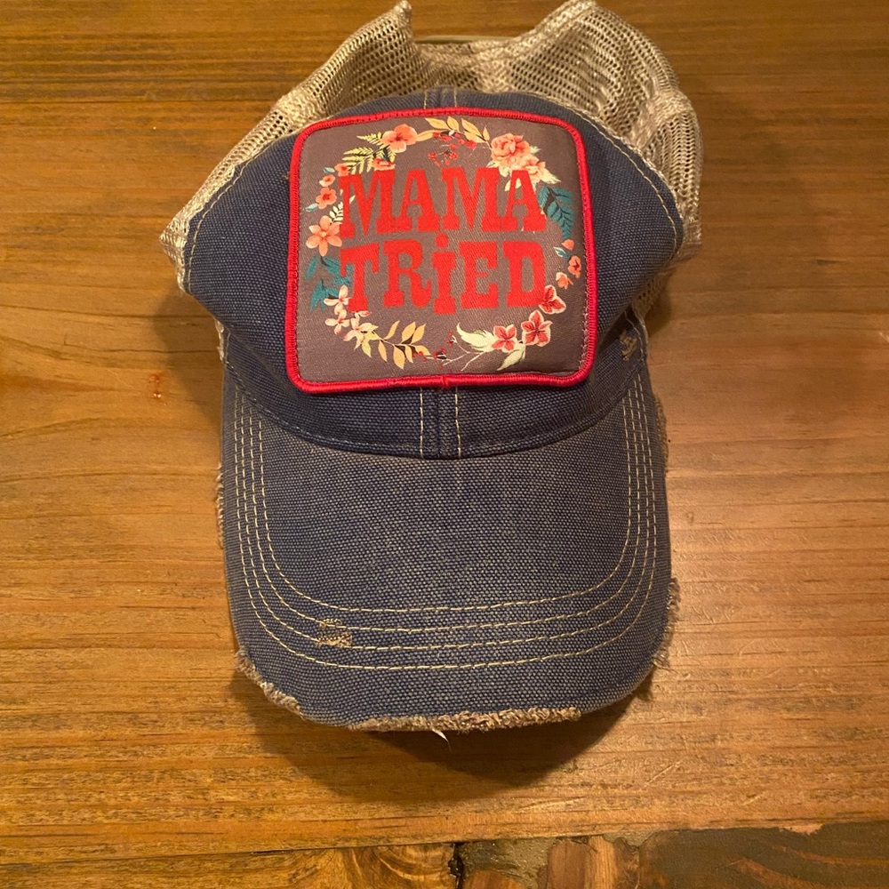 Blue 'Mama Tried' Trucker Hat